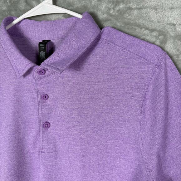 Lululemon Evolution Short Sleeve Pique Polo‎ Shirt Medium - Picture 2 of 8